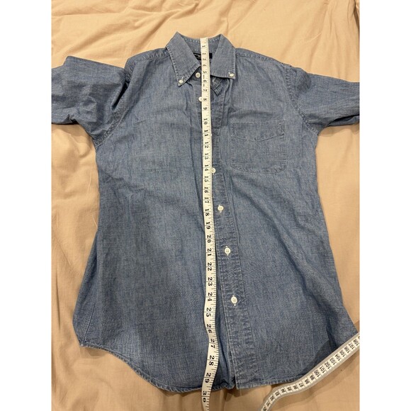 Kamakura Makers Men 38 S Blue Button Down Oxford Chambray Shirt Japan Denim Ivy - Picture 9 of 9